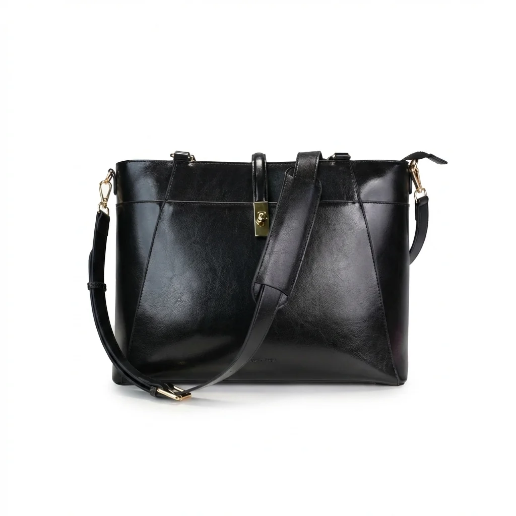 Carol Sequence Genuine Leather Tote Briefcase - Image 9