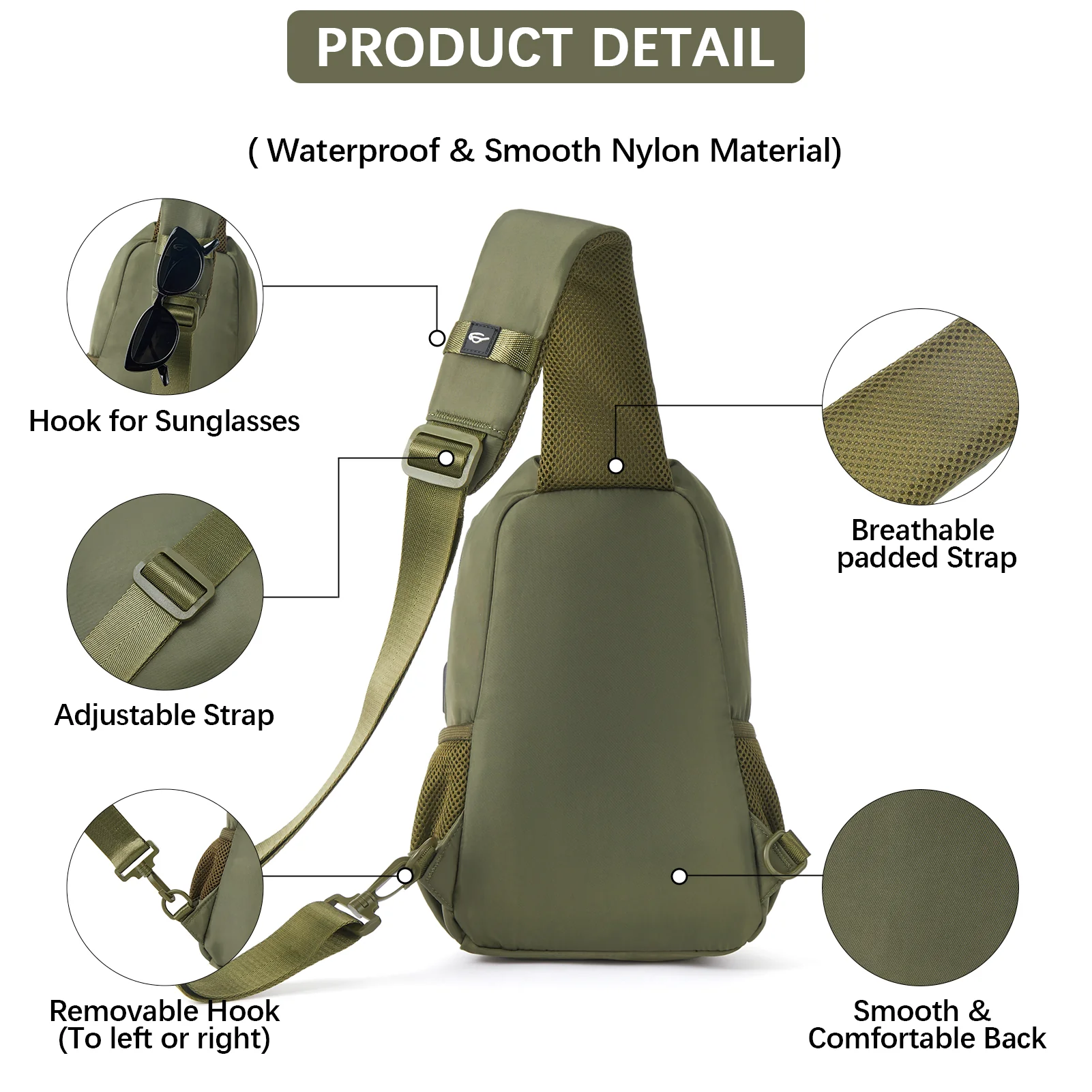 Travel Hands-Free with our Crossbody Sling Bag with USB Charging Port - Image 31