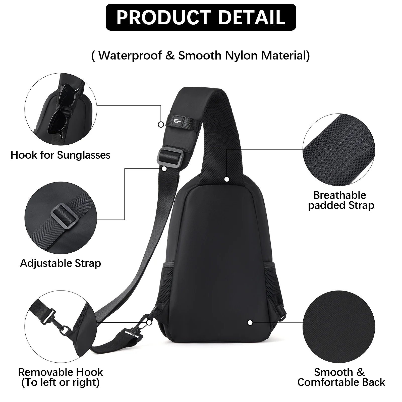 Travel Hands-Free with our Crossbody Sling Bag with USB Charging Port - Image 6