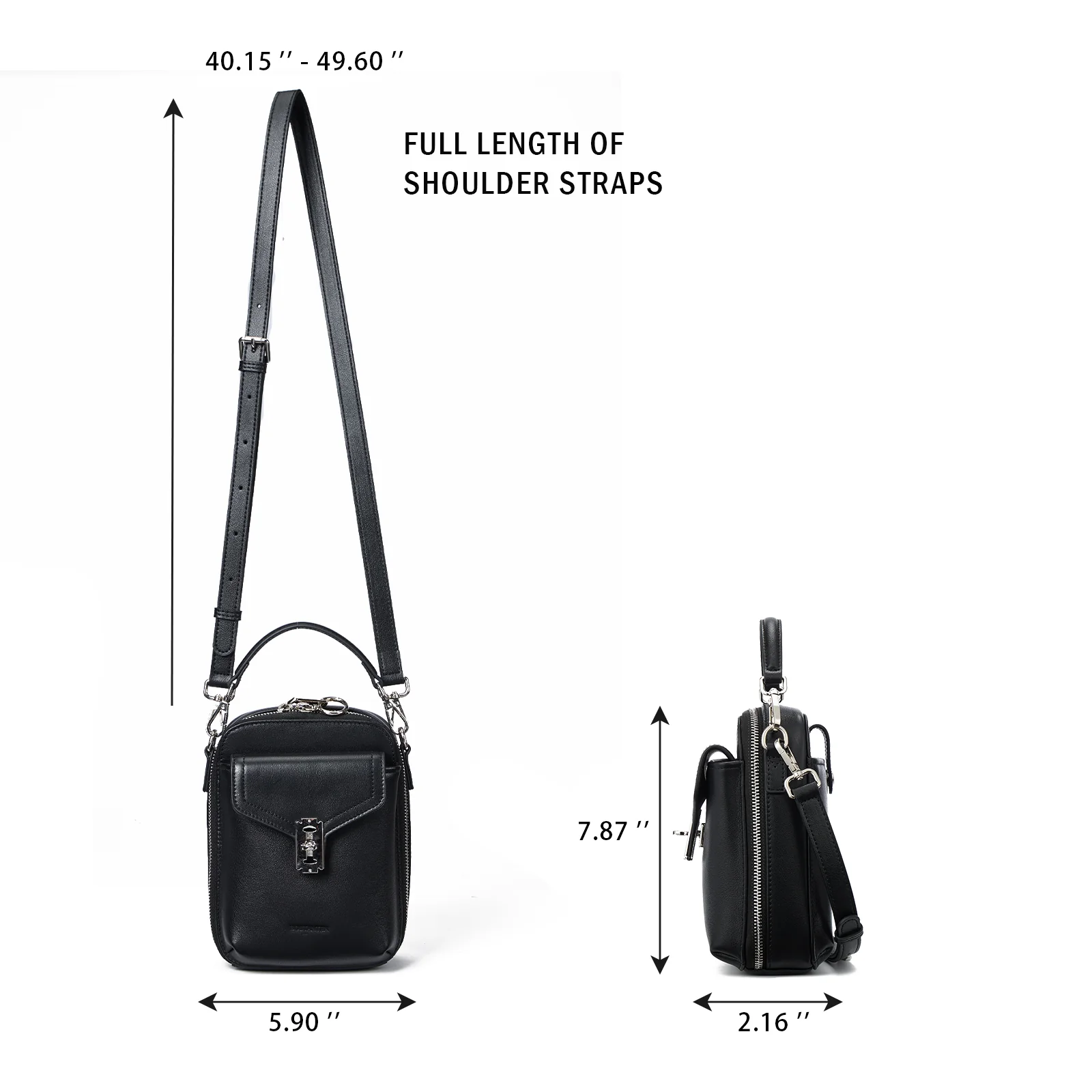 Nevin Vegetable-Tanned Genuine Leather Crossbody Phone Bag - Image 16