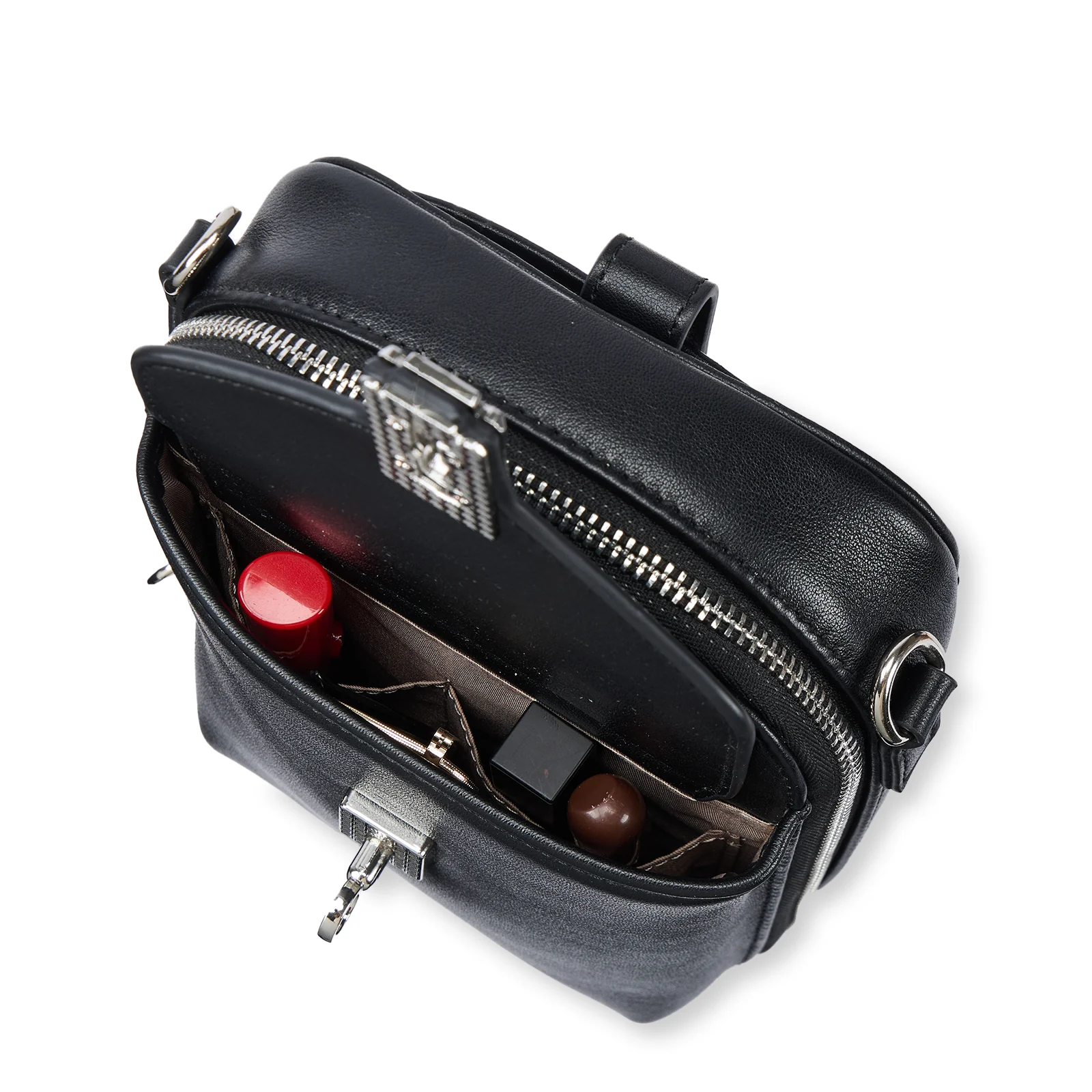 Nevin Vegetable-Tanned Genuine Leather Crossbody Phone Bag - Image 17