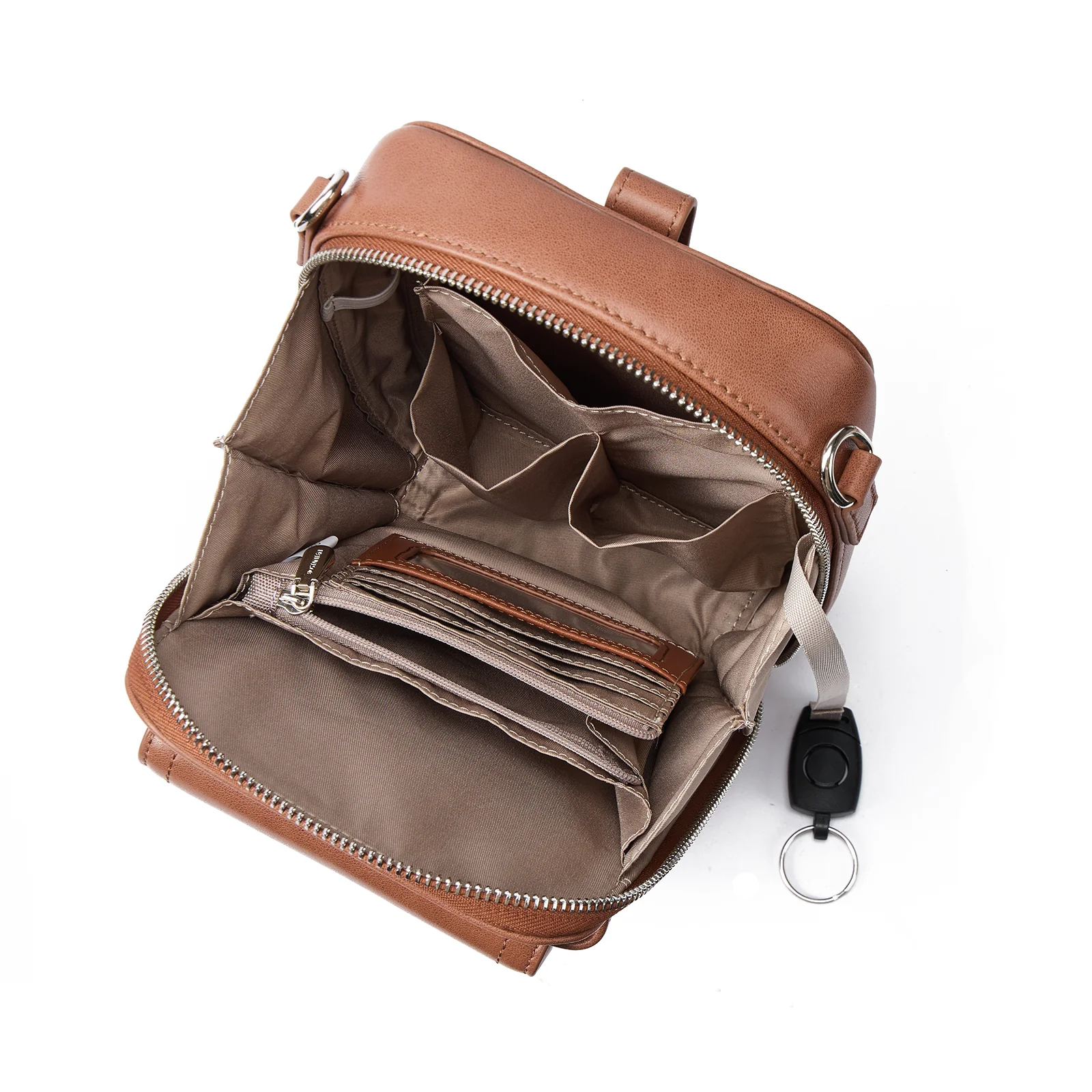 Nevin Vegetable-Tanned Genuine Leather Crossbody Phone Bag - Image 27
