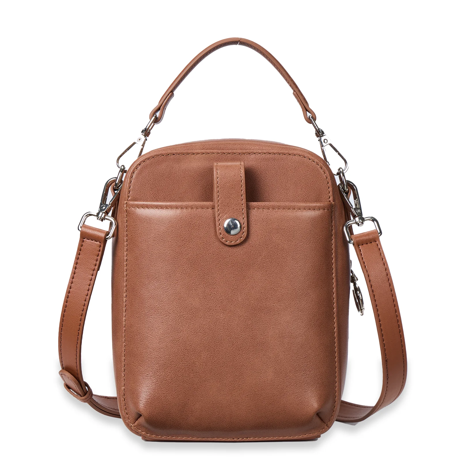 Nevin Vegetable-Tanned Genuine Leather Crossbody Phone Bag - Image 28