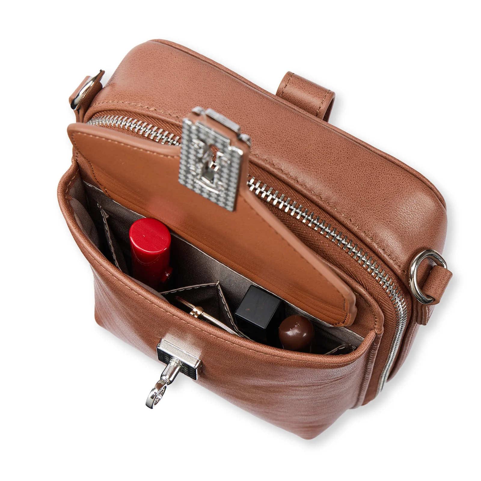 Nevin Vegetable-Tanned Genuine Leather Crossbody Phone Bag - Image 30