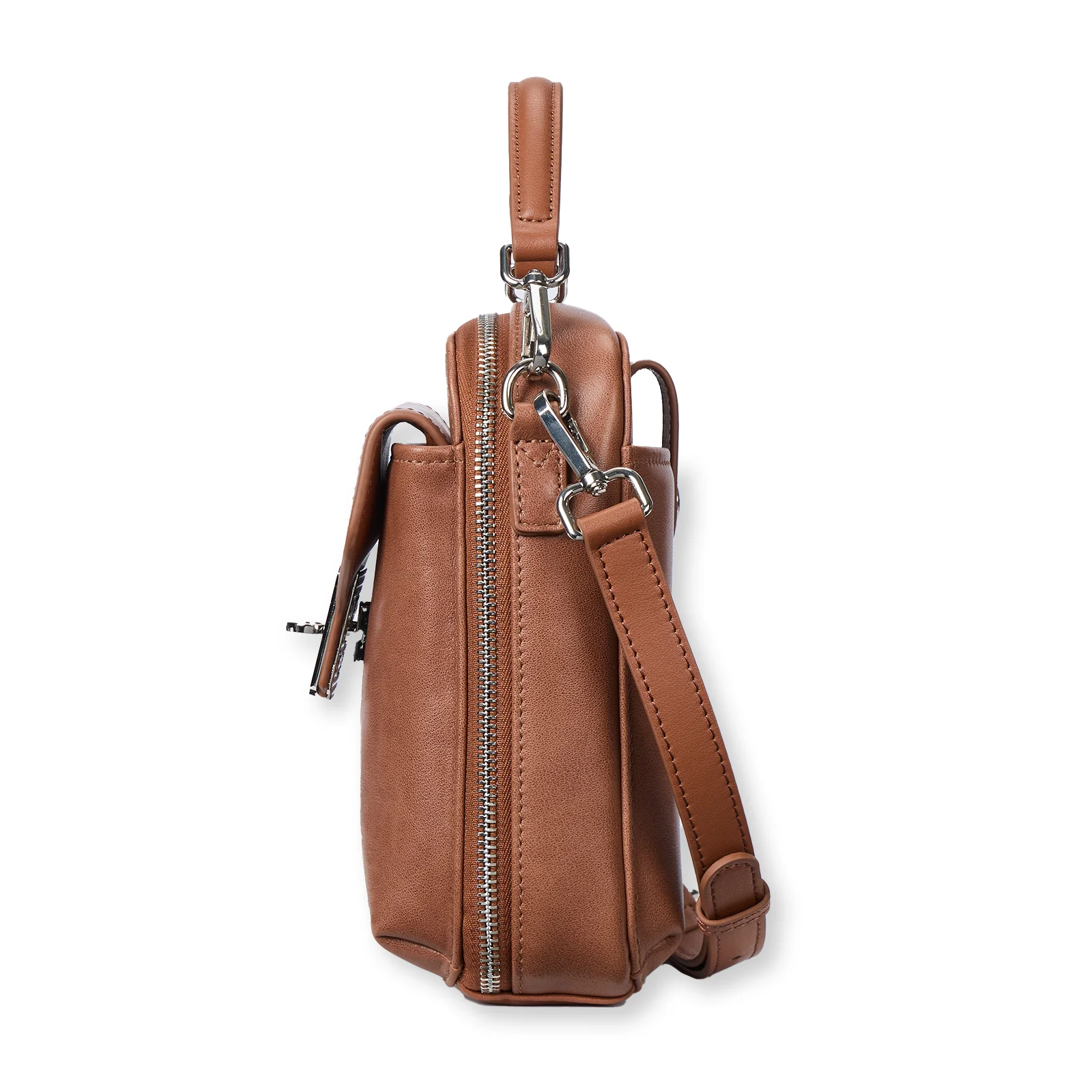 Nevin Vegetable-Tanned Genuine Leather Crossbody Phone Bag - Image 31
