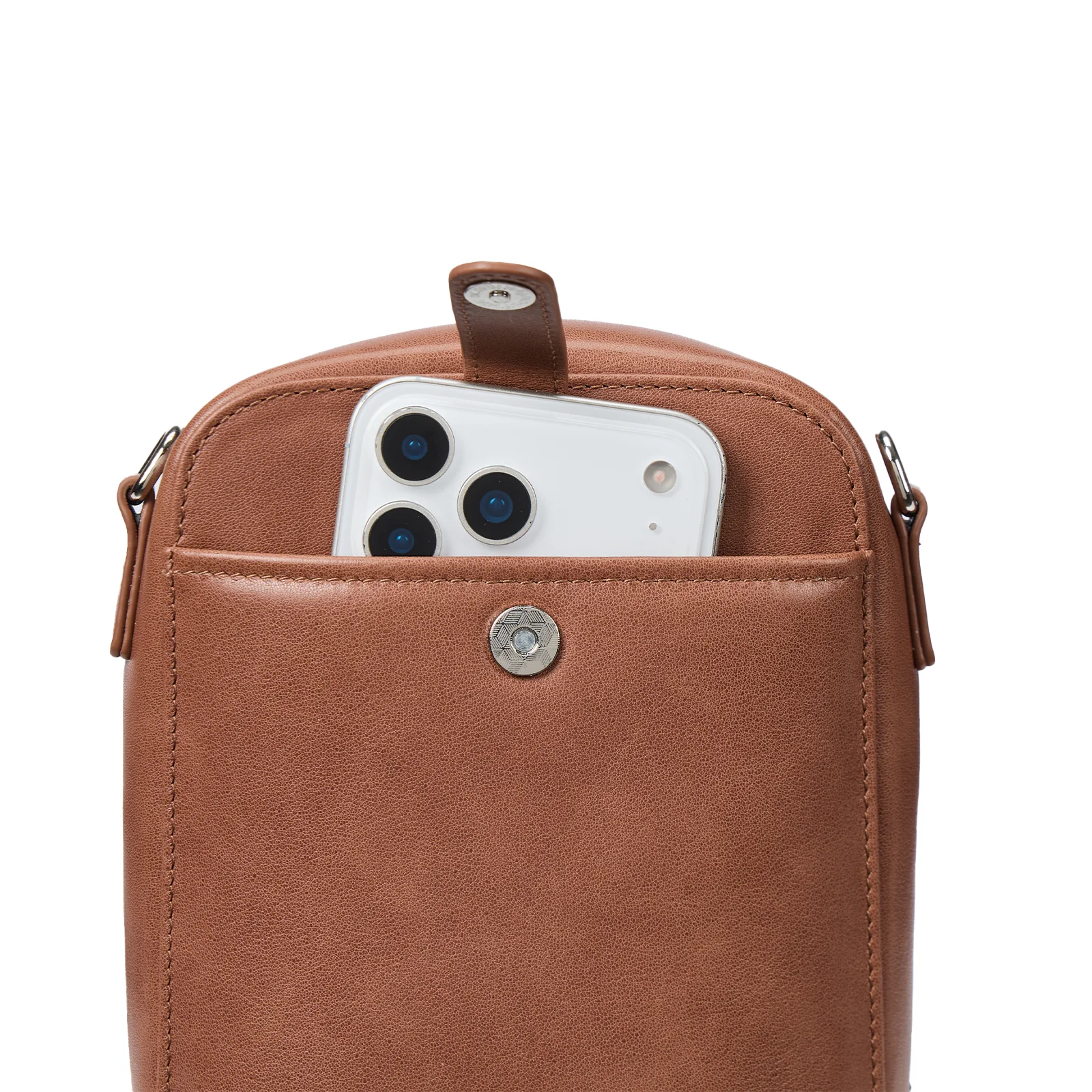 Nevin Vegetable-Tanned Genuine Leather Crossbody Phone Bag - Image 35