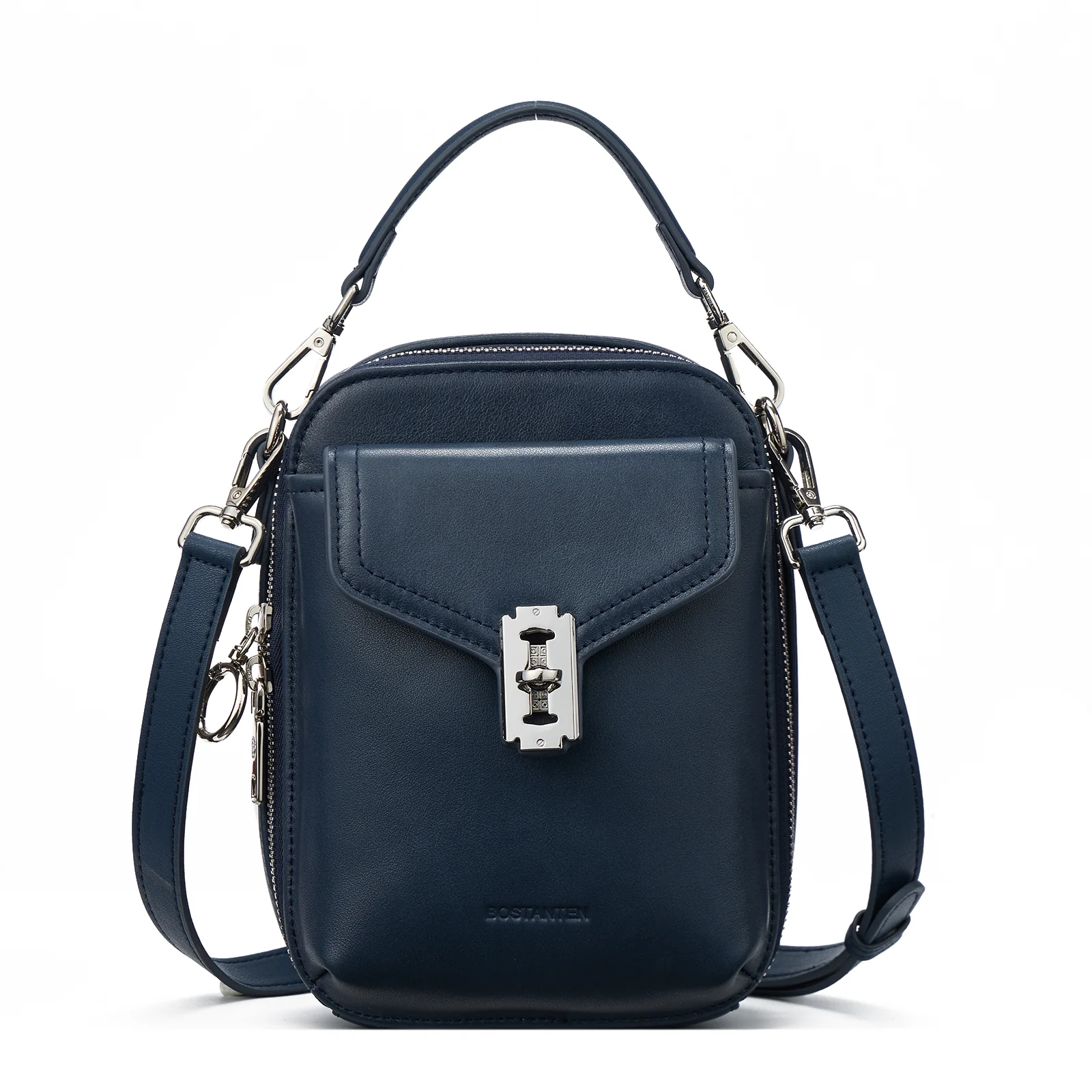 Nevin Vegetable-Tanned Genuine Leather Crossbody Phone Bag - Image 37