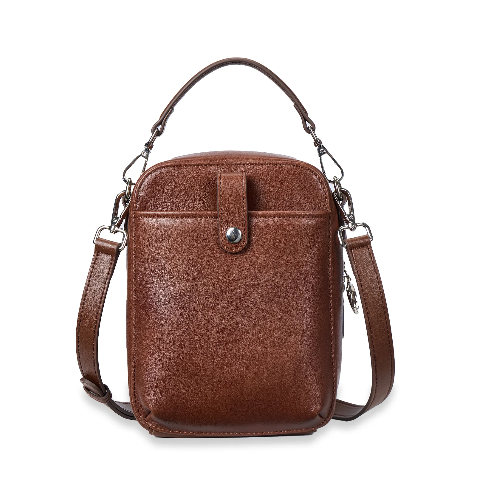 Nevin Vegetable-Tanned Genuine Leather Crossbody Phone Bag - Image 4