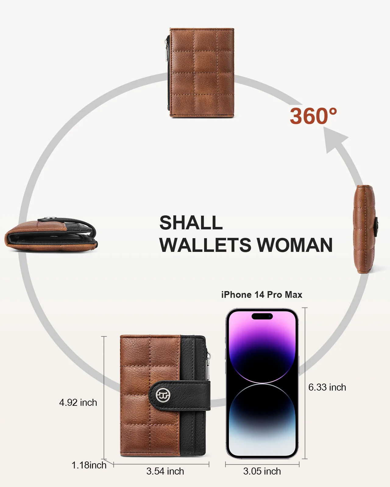Luna Quilted Colorblock Leather Wallet - Secure RFID - Image 11