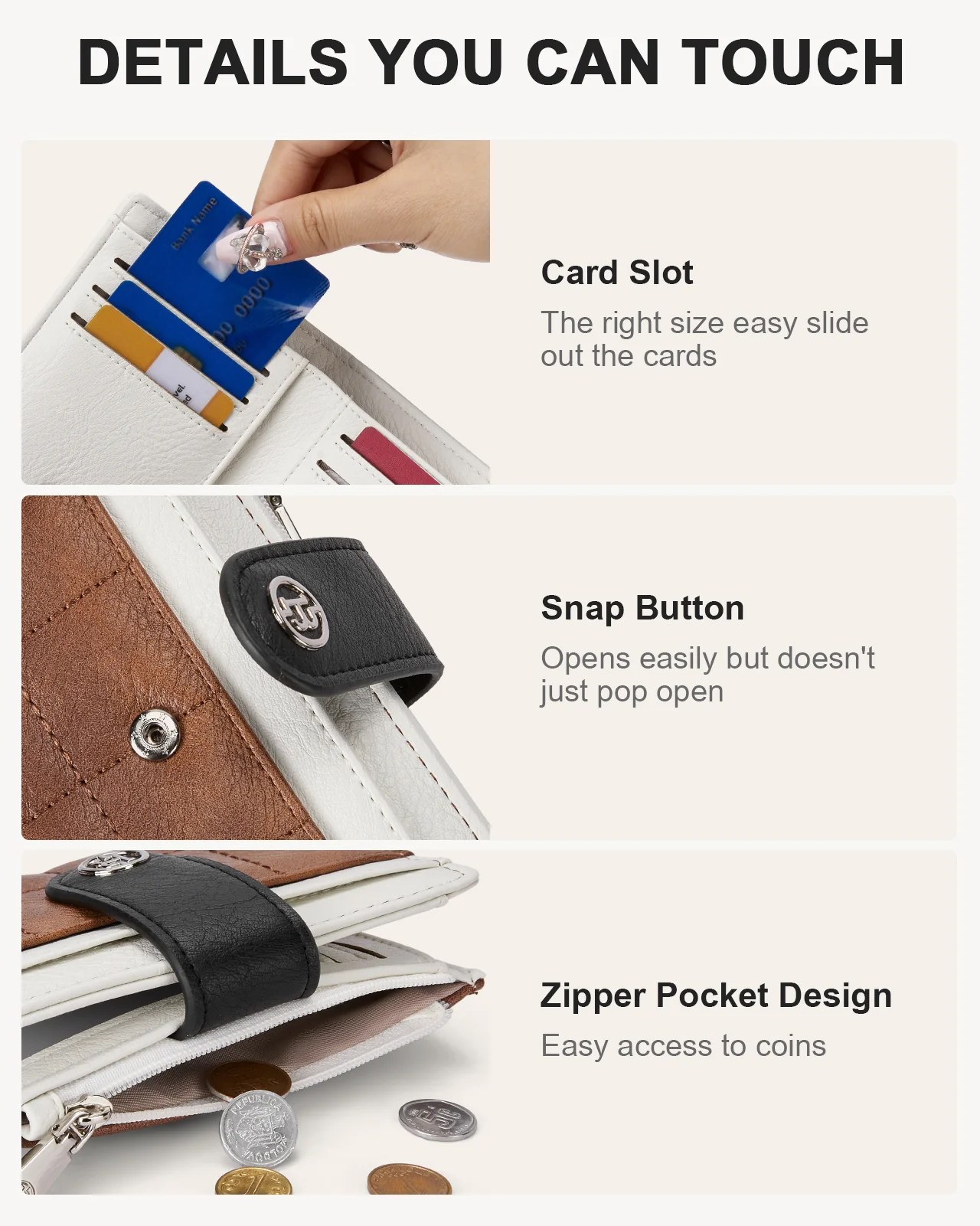 Luna Quilted Colorblock Leather Wallet - Secure RFID - Image 18