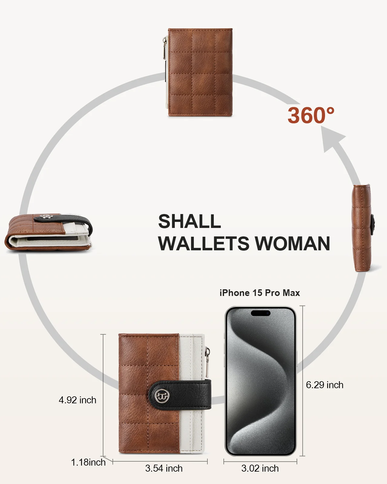 Luna Quilted Colorblock Leather Wallet - Secure RFID - Image 19