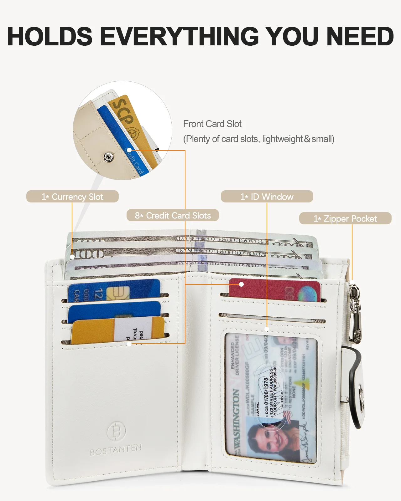 Luna Quilted Colorblock Leather Wallet - Secure RFID - Image 25