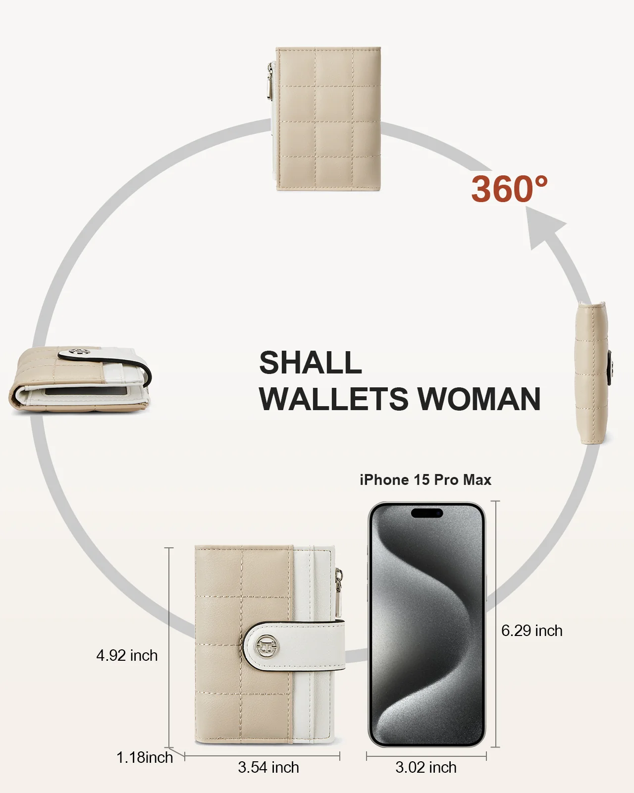 Luna Quilted Colorblock Leather Wallet - Secure RFID - Image 27