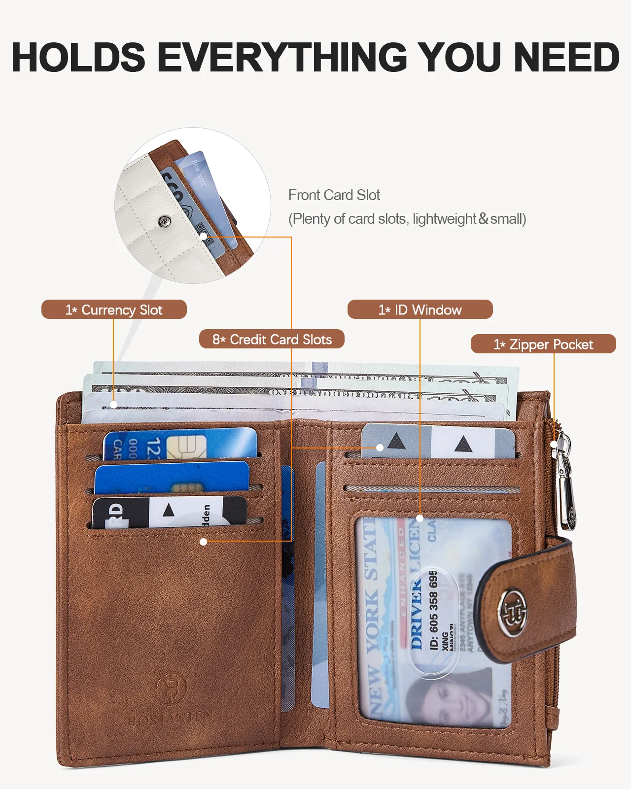 Luna Quilted Colorblock Leather Wallet - Secure RFID - Image 3