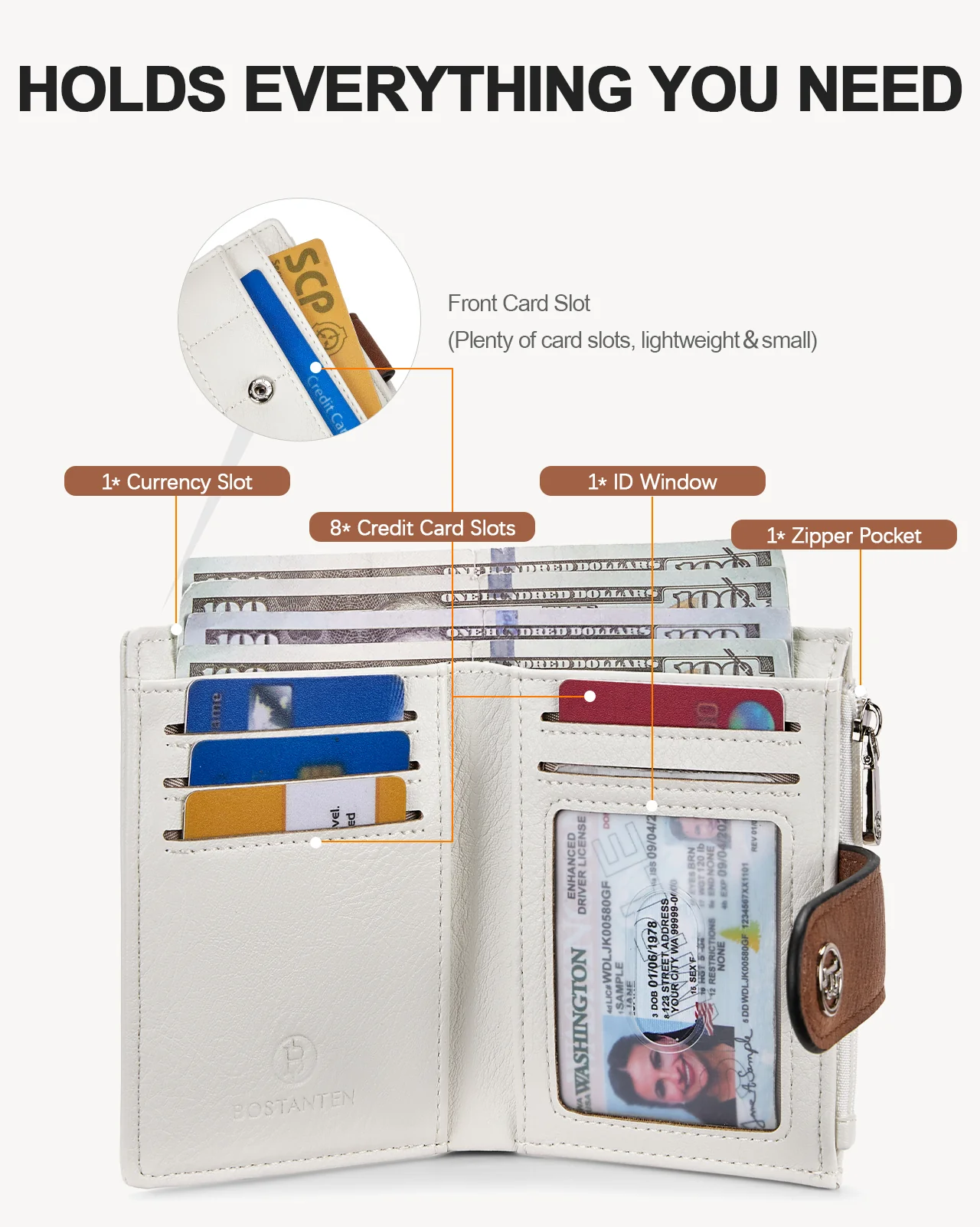 Luna Quilted Colorblock Leather Wallet - Secure RFID - Image 33