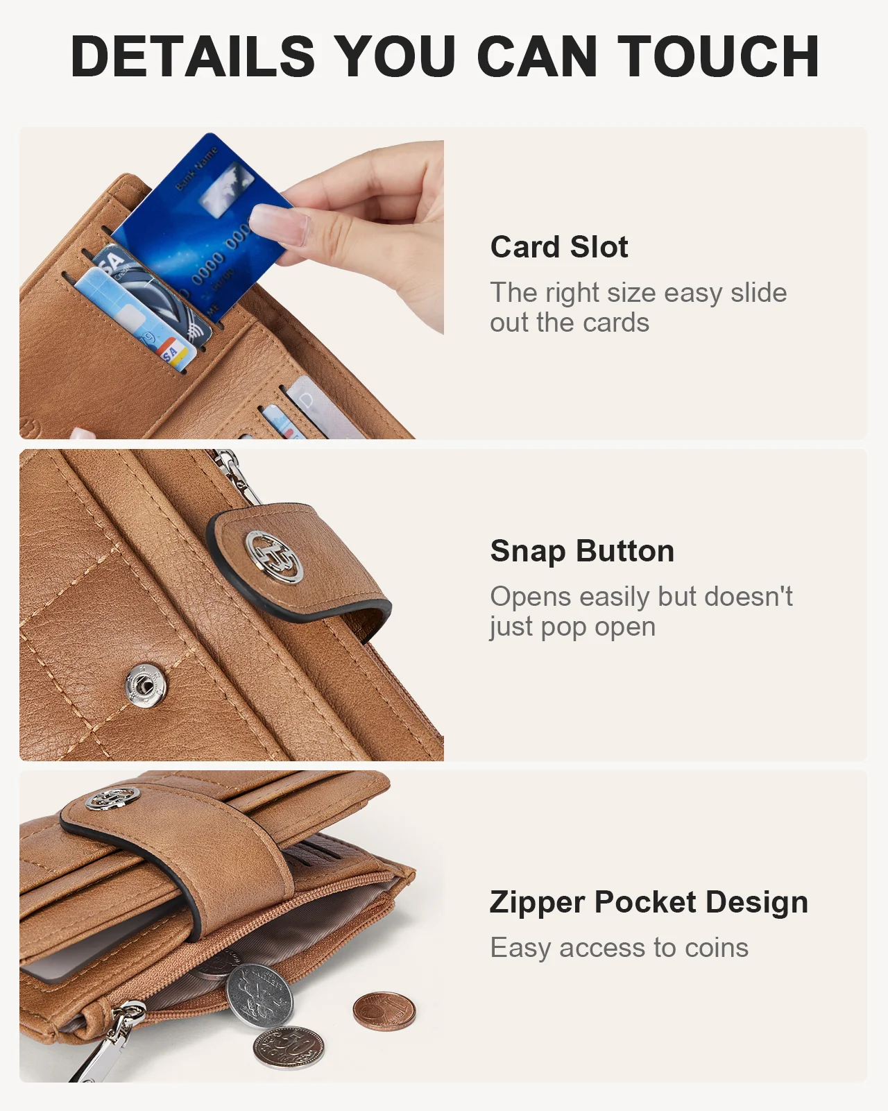 Luna Quilted Colorblock Leather Wallet - Secure RFID - Image 39