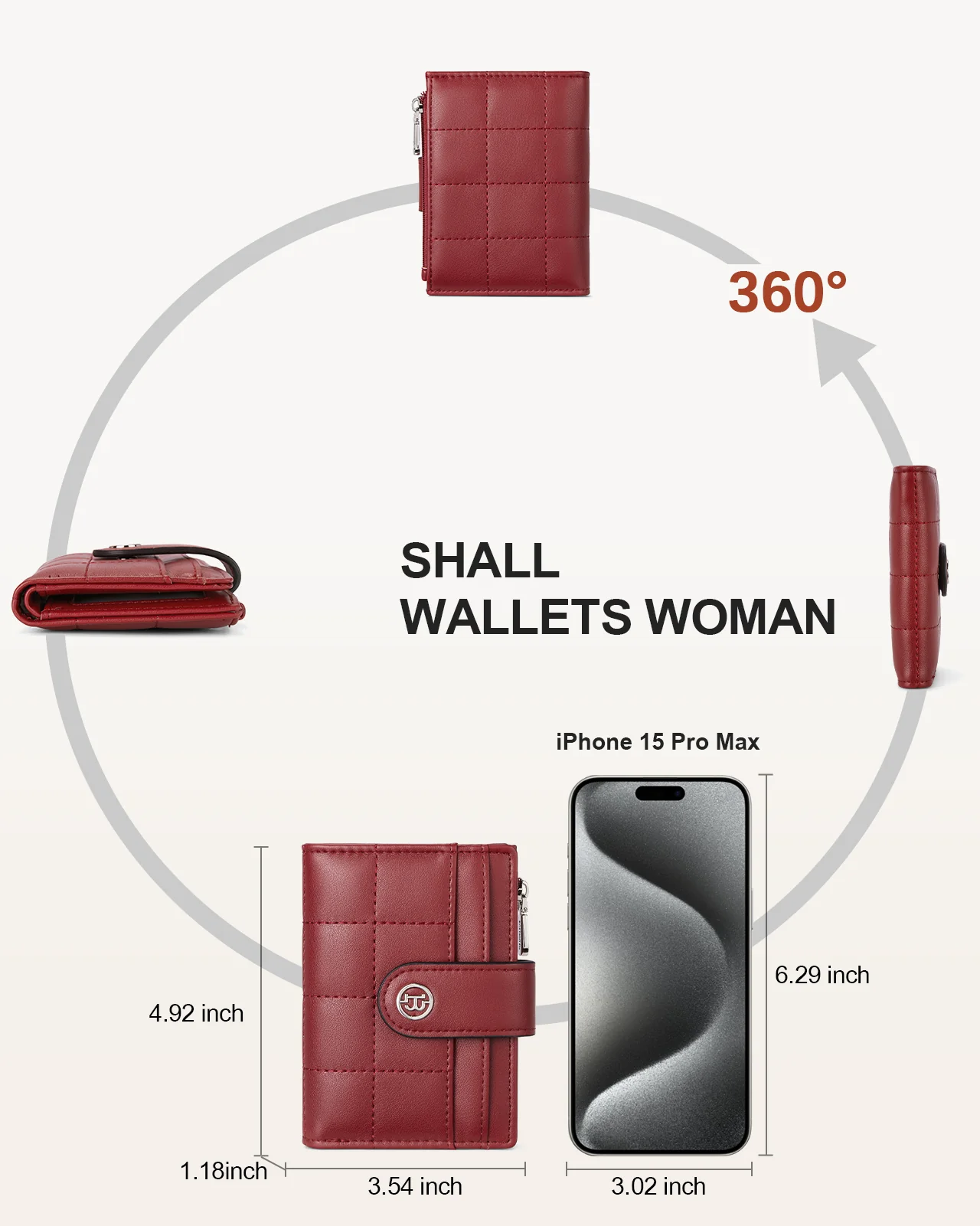 Luna Quilted Colorblock Leather Wallet - Secure RFID - Image 47