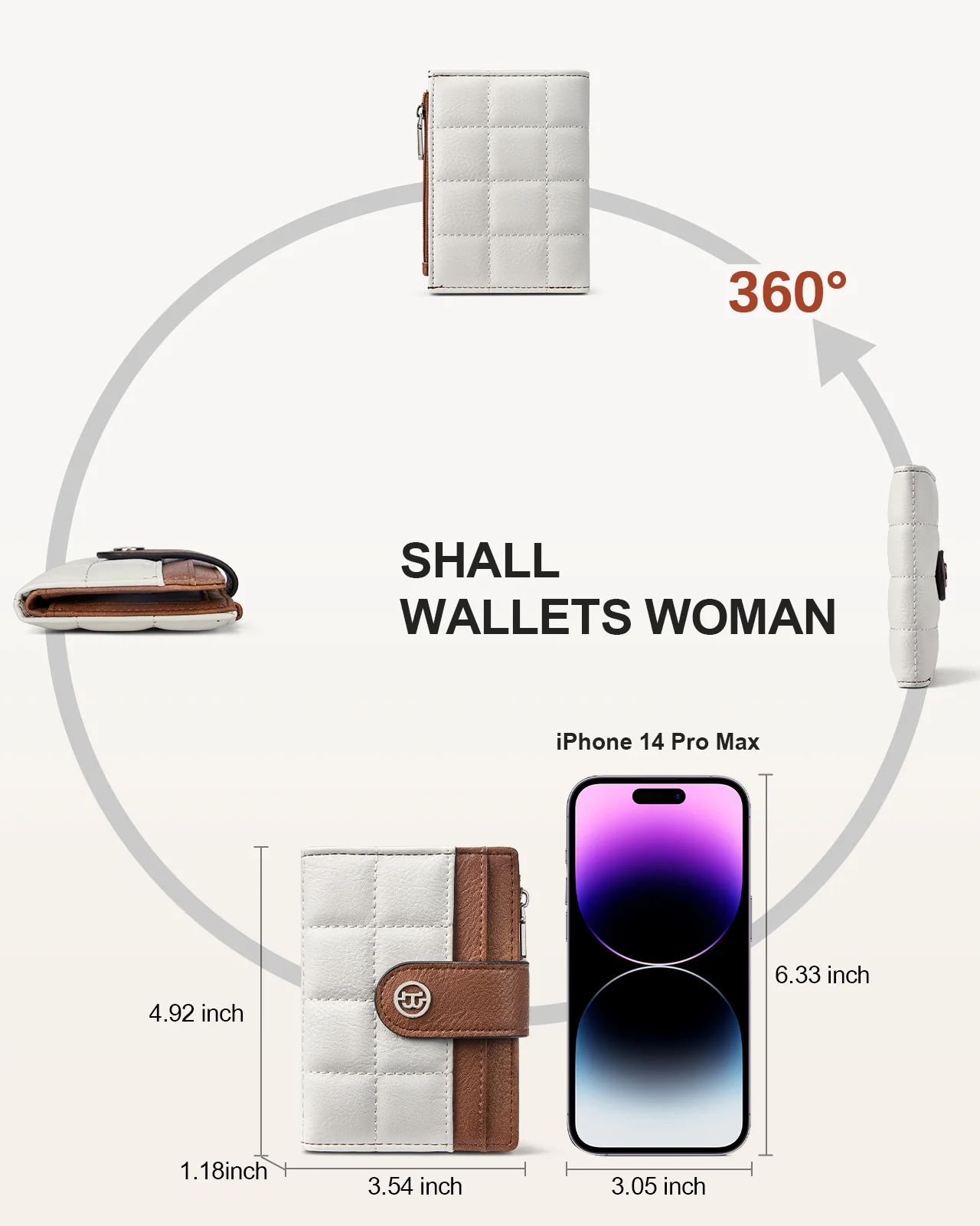 Luna Quilted Colorblock Leather Wallet - Secure RFID - Image 5