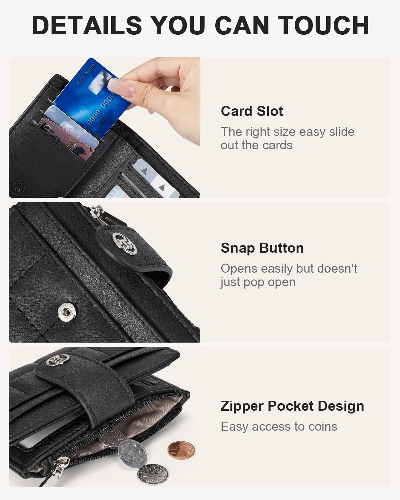 Luna Quilted Colorblock Leather Wallet - Secure RFID - Image 53