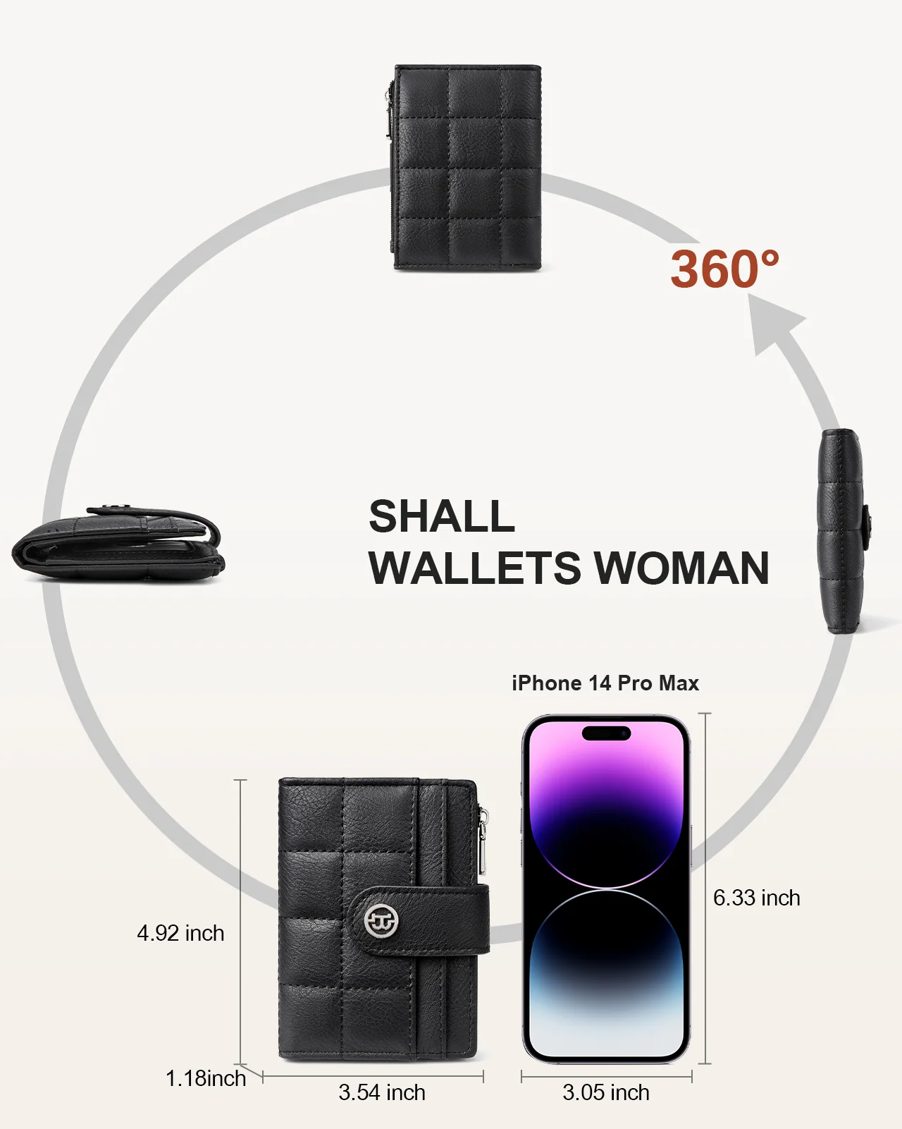 Luna Quilted Colorblock Leather Wallet - Secure RFID - Image 54