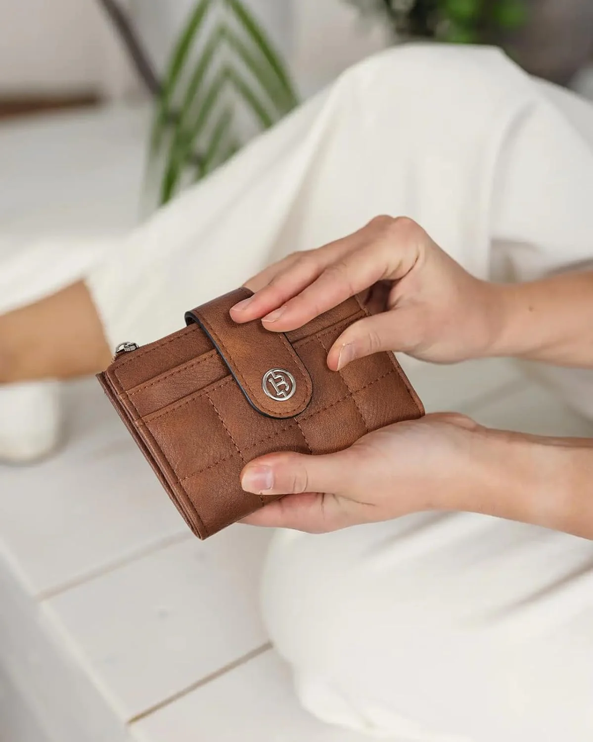Luna Quilted Colorblock Leather Wallet - Secure RFID - Image 57