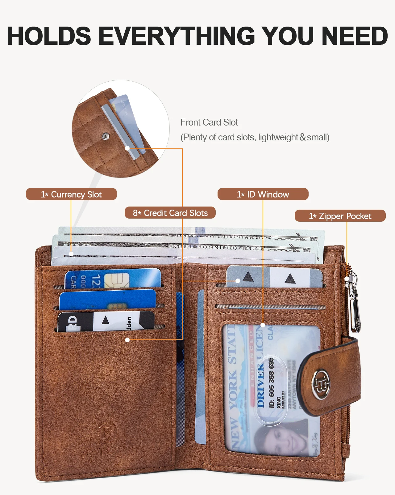Luna Quilted Colorblock Leather Wallet - Secure RFID - Image 58