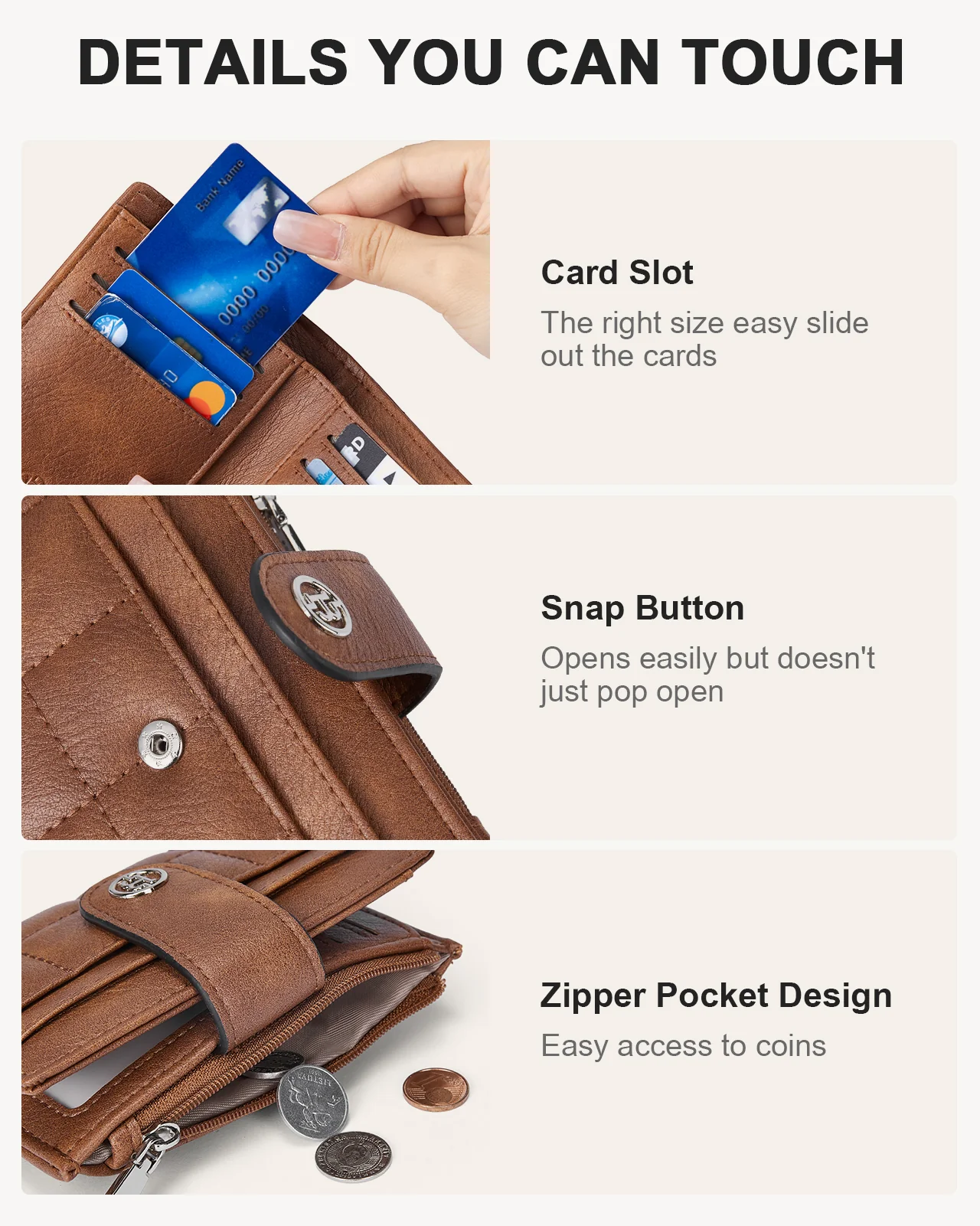 Luna Quilted Colorblock Leather Wallet - Secure RFID - Image 59
