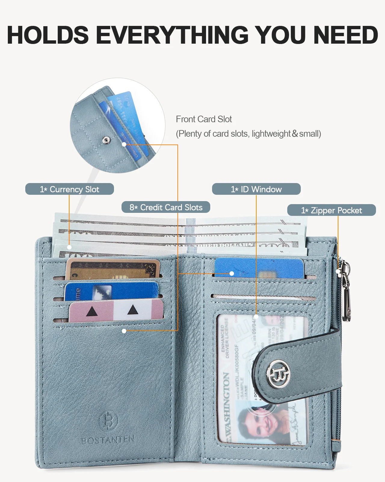 Luna Quilted Colorblock Leather Wallet - Secure RFID - Image 71