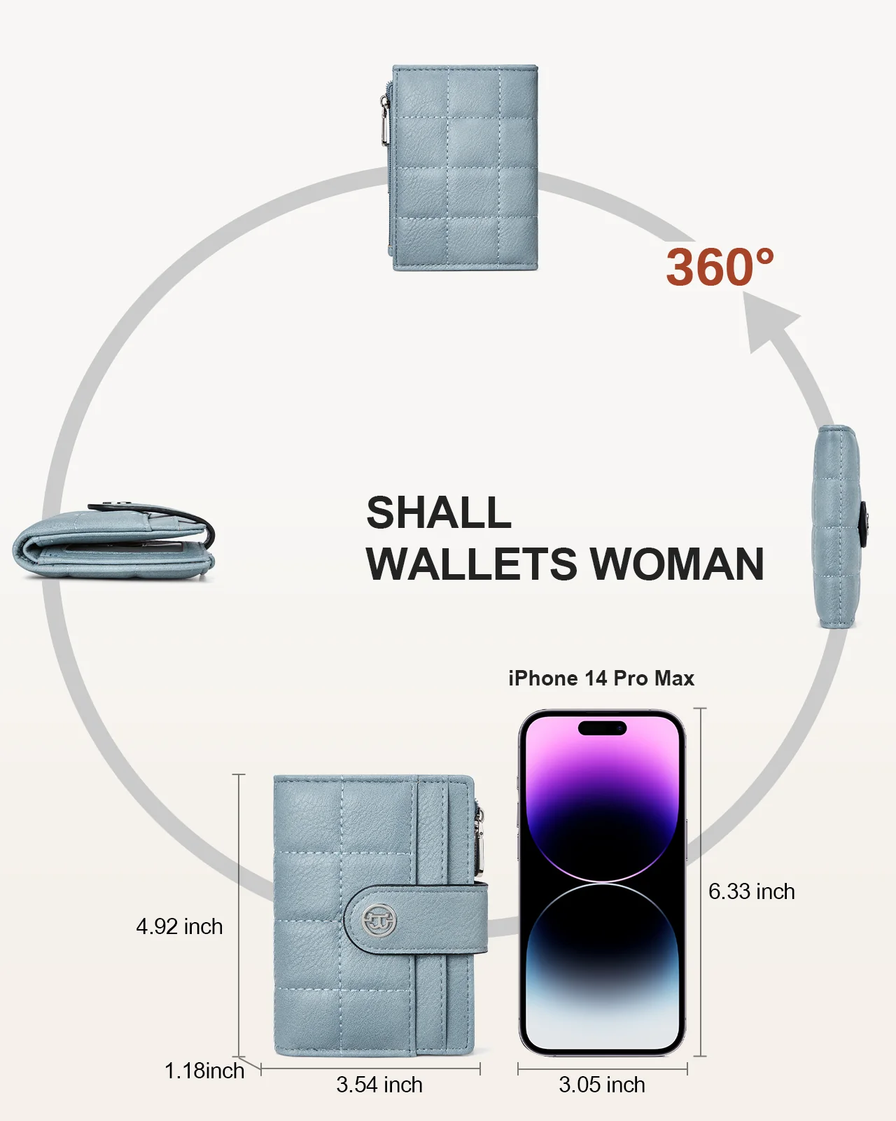 Luna Quilted Colorblock Leather Wallet - Secure RFID - Image 72