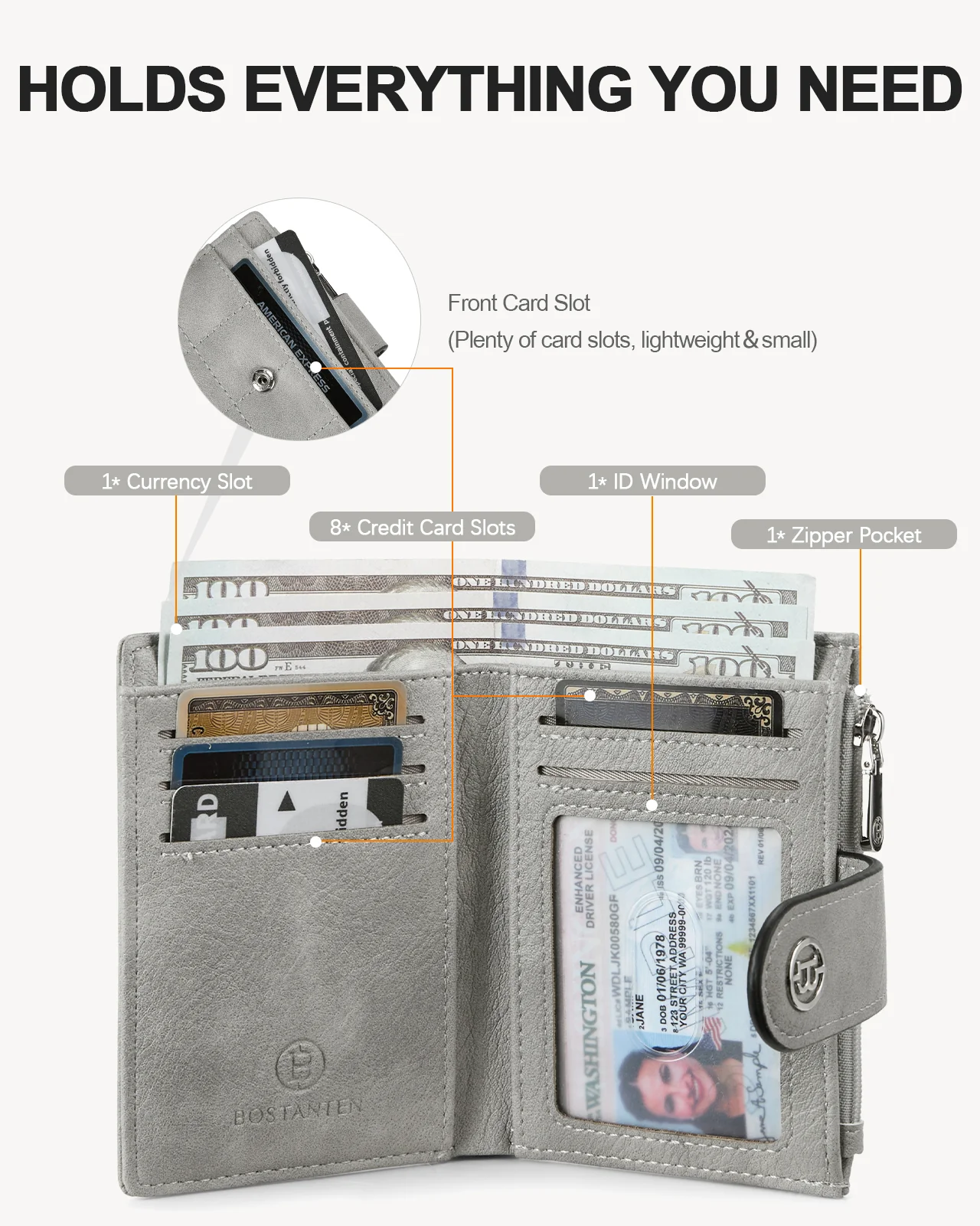 Luna Quilted Colorblock Leather Wallet - Secure RFID - Image 87