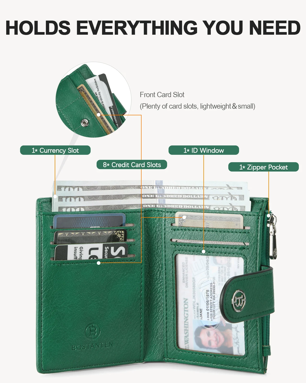 Luna Quilted Colorblock Leather Wallet - Secure RFID - Image 95