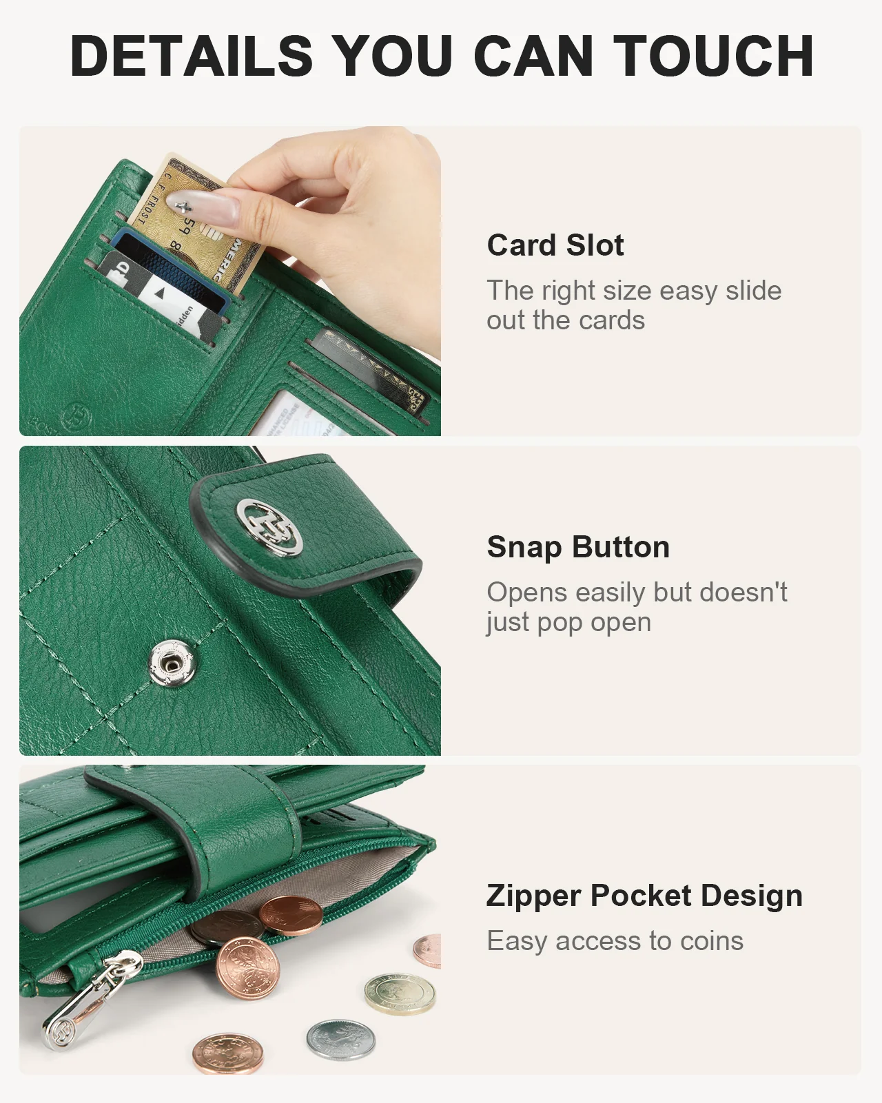 Luna Quilted Colorblock Leather Wallet - Secure RFID - Image 96
