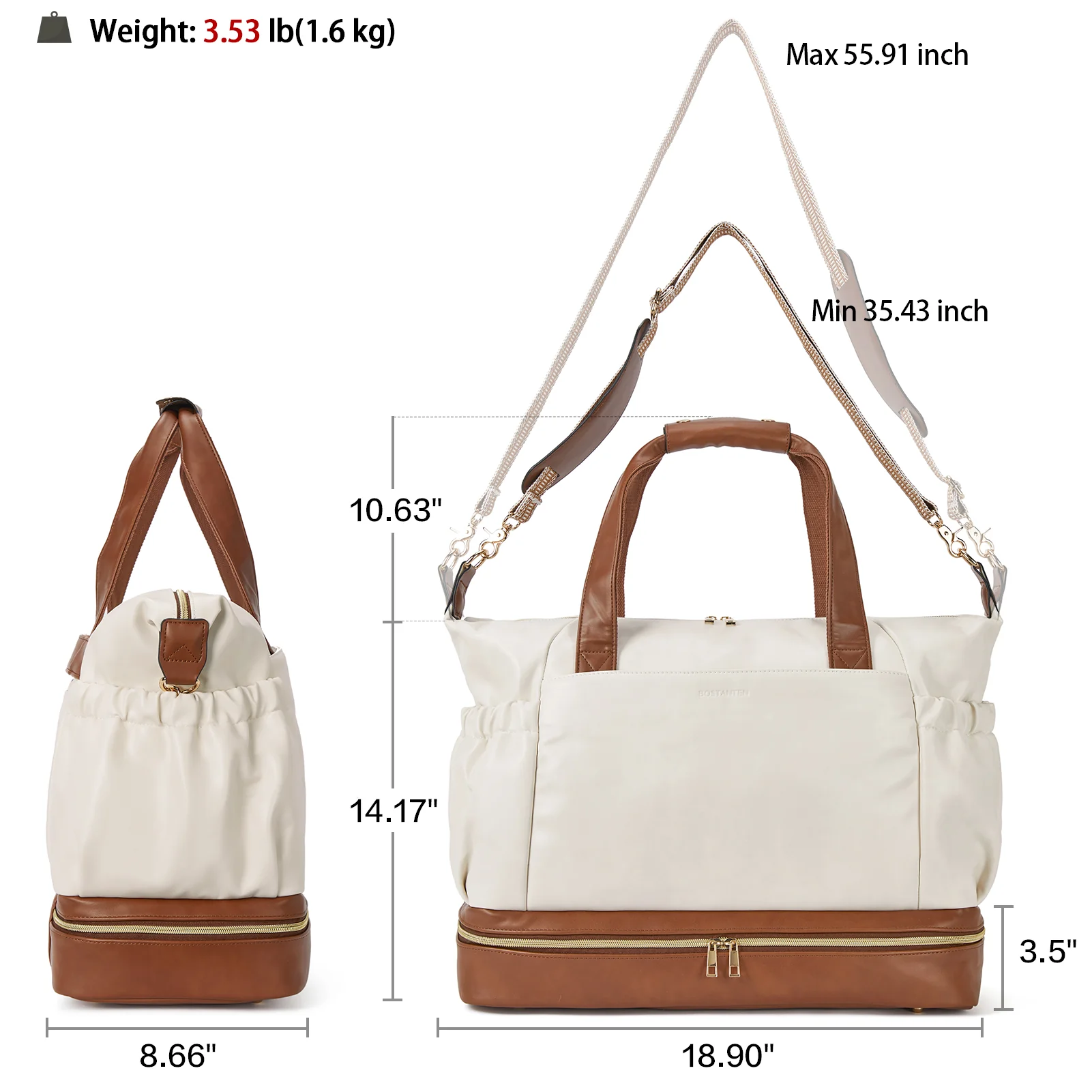 Judea Versatile and Chic Women's Overnight Duffel Bag for Any Occasion - Image 3