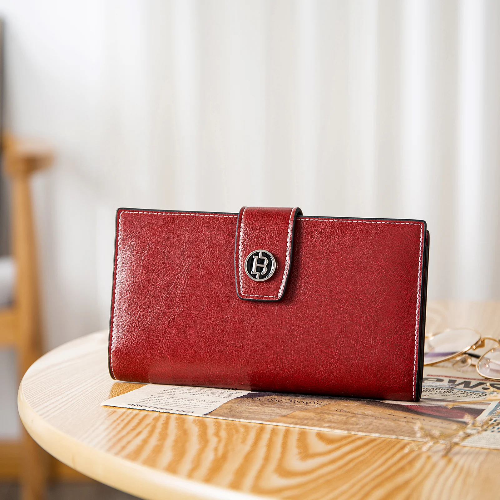 Lomy RFID Genuine Leather Wallet — Checkbook - Image 8